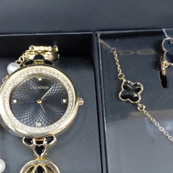 Bebe Gold and Black Women's Watch and Jewelry Set-NIB - Picture 2 of 6